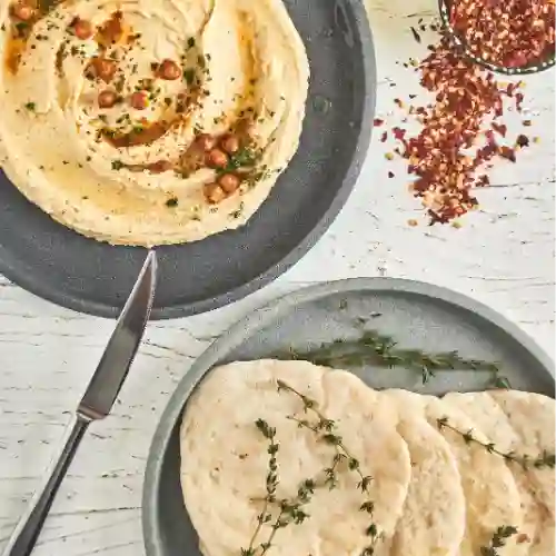 Dip de Hummus con Pan Arabe