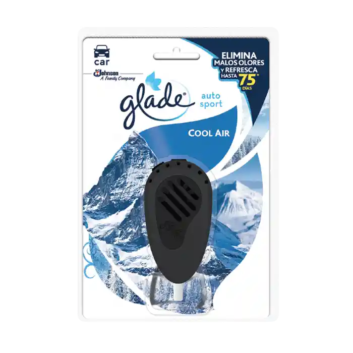 Glade ambientador carro líquido cool air unidad + 1 repuesto, 7ml