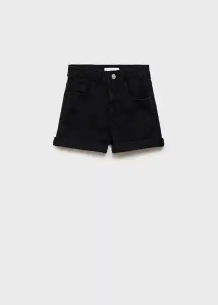Short Chip Tejano Negro Talla 13 Niñas Mango