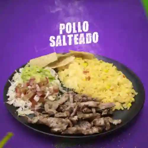 Pollo Salteado + Sopa + Bebida