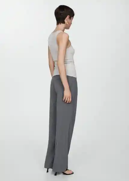 Top Edista Plata Talla Xs Mujer Mango