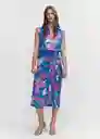 Camisa Nuti Azul Talla M Mujer Mango