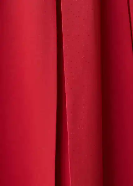 Falda Tica Rojo Talla 36 Mujer Mango