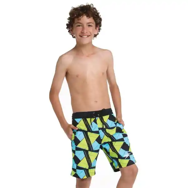 Pantaloneta Matcha Block Junior Masculino Talla 10 Speedo