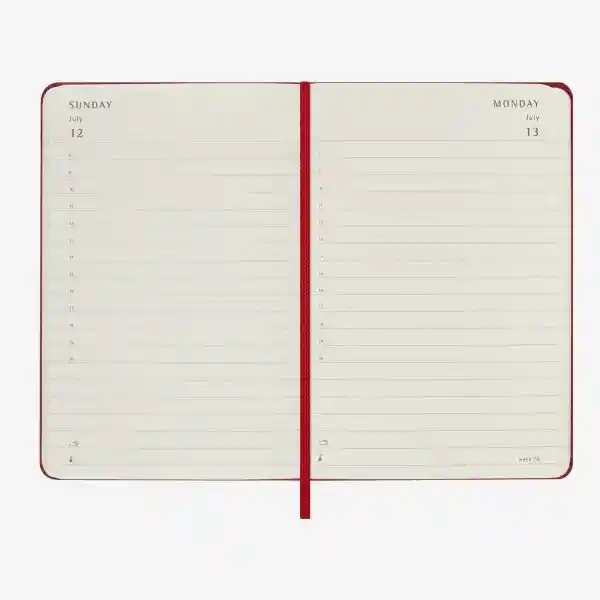 Moleskine Agenda Diaria Rojo Pequeña Hc 2026
