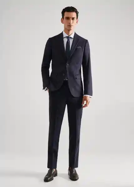 Blazer Americana Breda Navy Talla 48 Hombre Mango