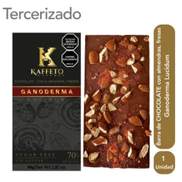 Kaffeto Barra de Chocolate Almendras Fresas y Ganoderma Lucidum