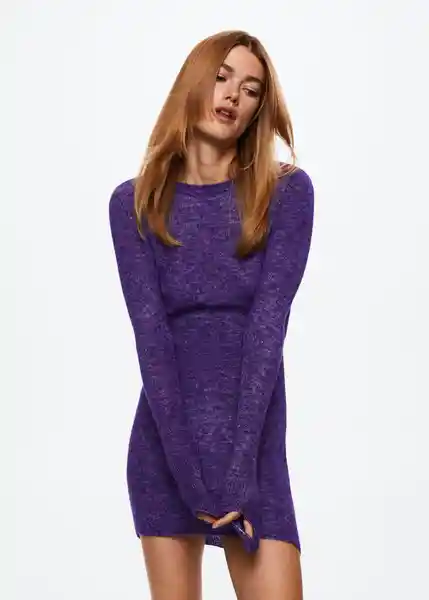 Vestido Lavanda Lila Talla M Mujer Mango