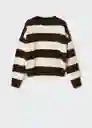 Jersey Stripy Marron Talla S Mujer Mango