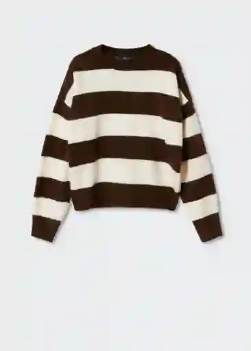 Jersey Stripy Marron Talla S Mujer Mango