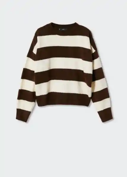 Jersey Stripy Marron Talla S Mujer Mango