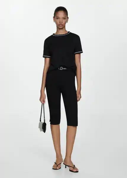 Camiseta Ritac Negro Talla XL Mujer Mango