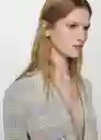 Blazer Americana Elevivo Gris Talla XS Mujer Mango