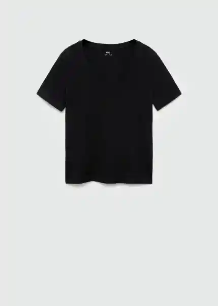 Camiseta Chalapi Negro Talla XS Mujer Mango