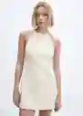 Vestido Goji Crudo Talla XS Mujer Mango