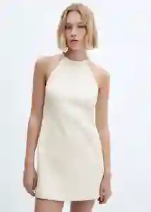 Vestido Goji Crudo Talla XS Mujer Mango