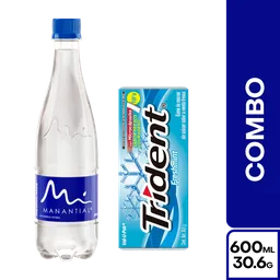 Combo Trident Chicle Menta + Agua Manantial
