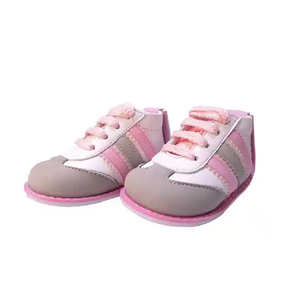 Kaizer Kids Z Tenis Blanco y Rosado Y Gris Talla: 21