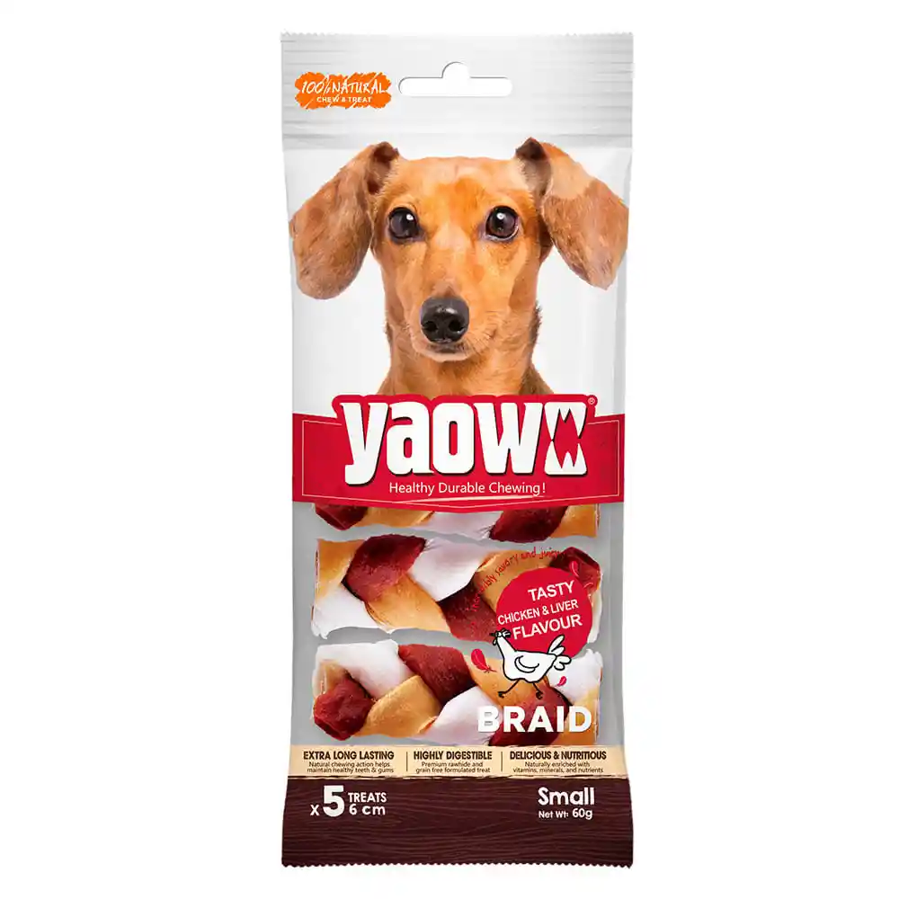 Yaowo Snack Para Perro Braid Todas Las Etapas Pollo