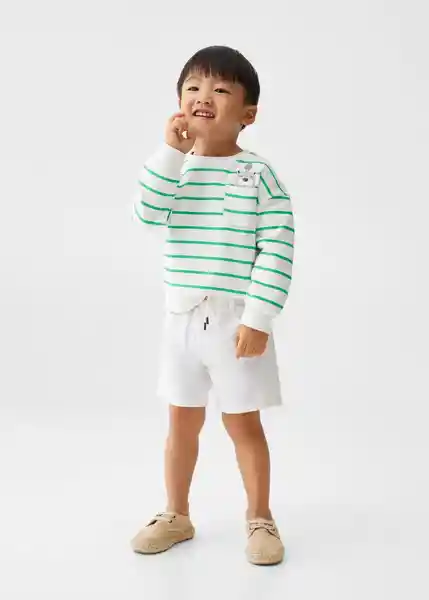 Bermuda Danli Blanco Talla 67 Niños Mango