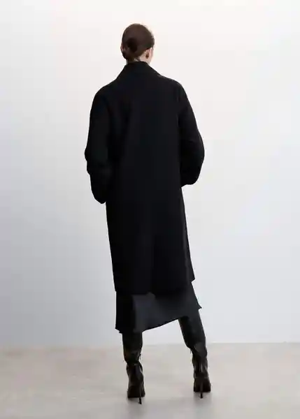 Abrigo Picarol Negro Talla S Mujer Mango