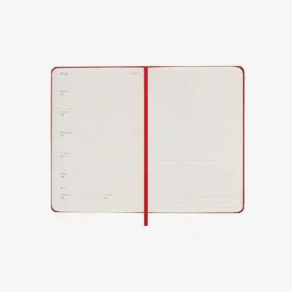 Moleskine Agenda 2025 Pequeña Sem Red hc