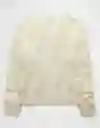 Suéter Tejido Mujer Blanco Talla: MEDIUM 1450106 American Eagle
