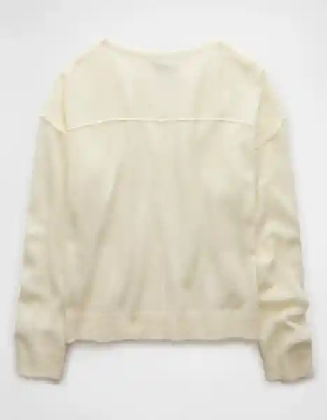 Suéter Tejido Mujer Blanco Talla: MEDIUM 1450106 American Eagle
