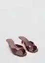Sandalias Lidia Burdeos Talla 38 Mujer Mango