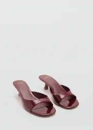 Sandalias Lidia Burdeos Talla 38 Mujer Mango