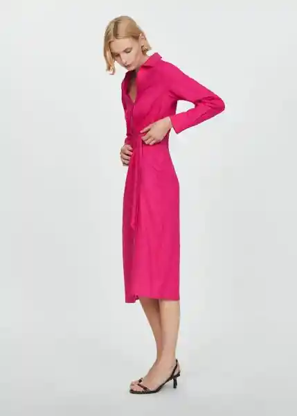 Vestido Carola Fucsia Talla M Mujer Mango