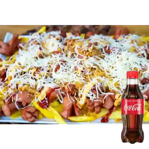 Combo Salchipapas Clásica Grande + Coca Cola de 250Ml