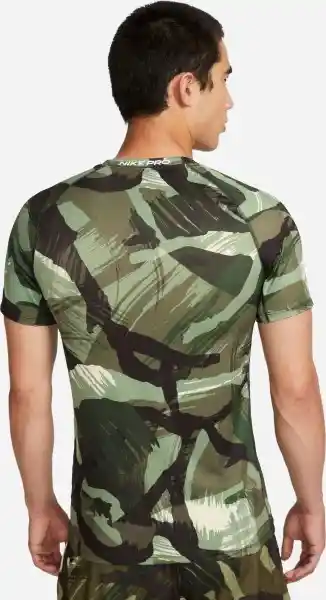 Nike Camiseta M Np Df Slim Top Camo Para Hombre Verde Talla L