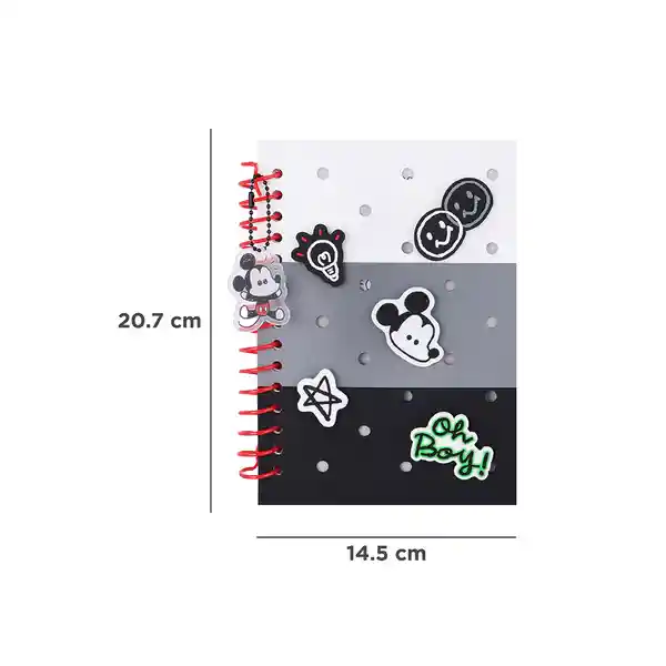 Cuaderno Argollado 80 Hojas Mickey Mouse Disney Miniso