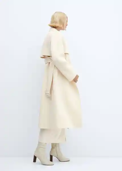 Abrigo London Crudo Talla 24 Mujer Mango