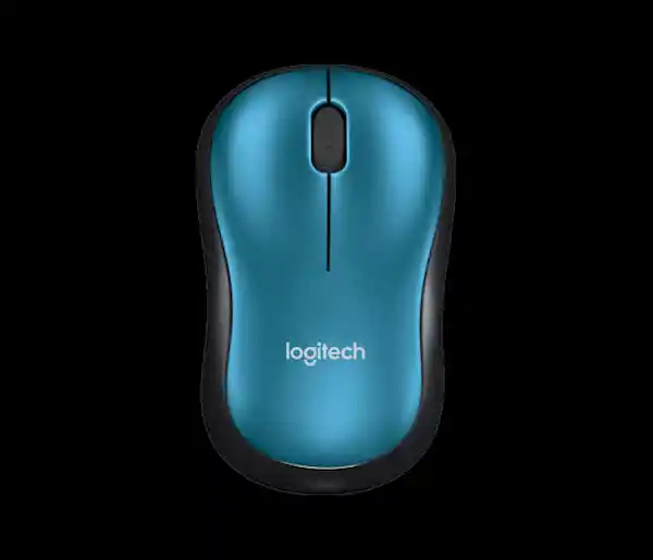 Logitech Mouse Azul Inalámbrico 910-003636 M185