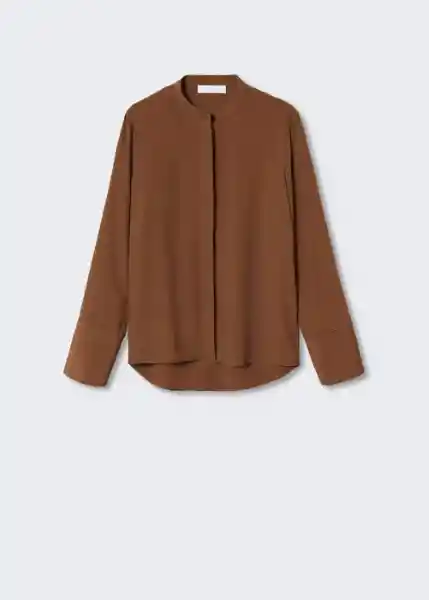 Blusa Toto-A Marron Talla S Mujer Mango