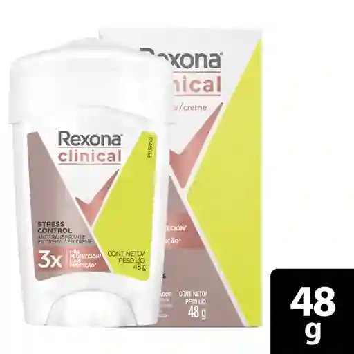 Desodorante Crema Mujer Rexa Clinical Stress Ctrol 48G