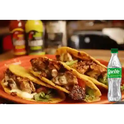 Combo Taco de Pollo Al Josper X3 +Sprite Orig 400ml