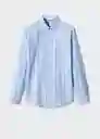 Camisa Esen Azul Talla M Hombre Mango