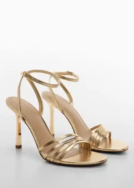 Sandalias Vito Oro Talla 41 Mujer Mango