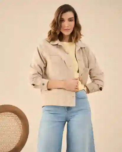 Chaqueta Beige Pardo Claro Talla S 622G001 Esprit