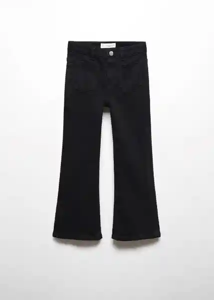 Jean Flare Tejano Negro Talla 12 Niñas Mango