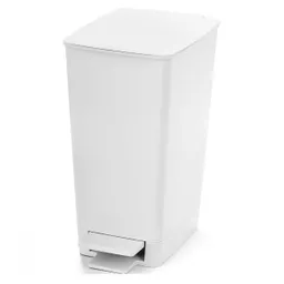 Rimax Basurero Con Pedal Plástico Slim Blanco 8 L
