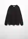 Blusa Sweet Negro Talla L Mujer Mango