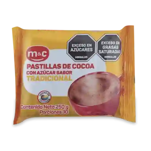 M&C Pastilla de Cocoa Con Azúcar Sabor Tradicional