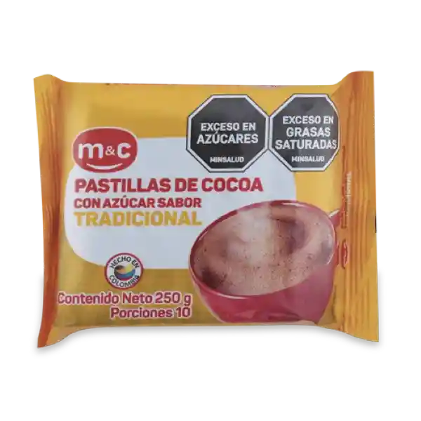 M&C Pastilla de Cocoa Con Azúcar Sabor Tradicional