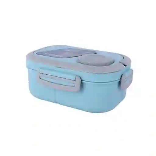 Contenedor Para Alimentos de Doble Capa Con Asas Azul Miniso