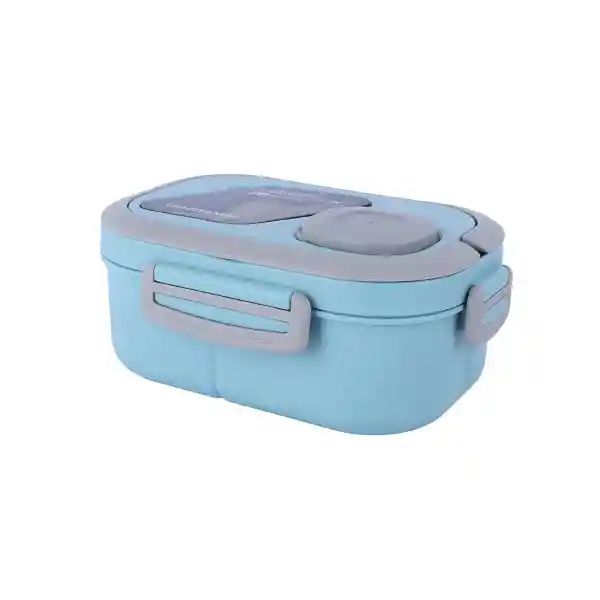 Contenedor Para Alimentos de Doble Capa Con Asas Azul Miniso