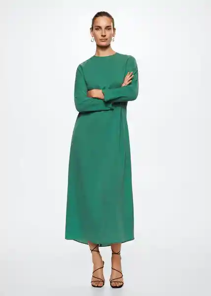 Vestido Esmerald-A Verde Talla S Mujer Mango